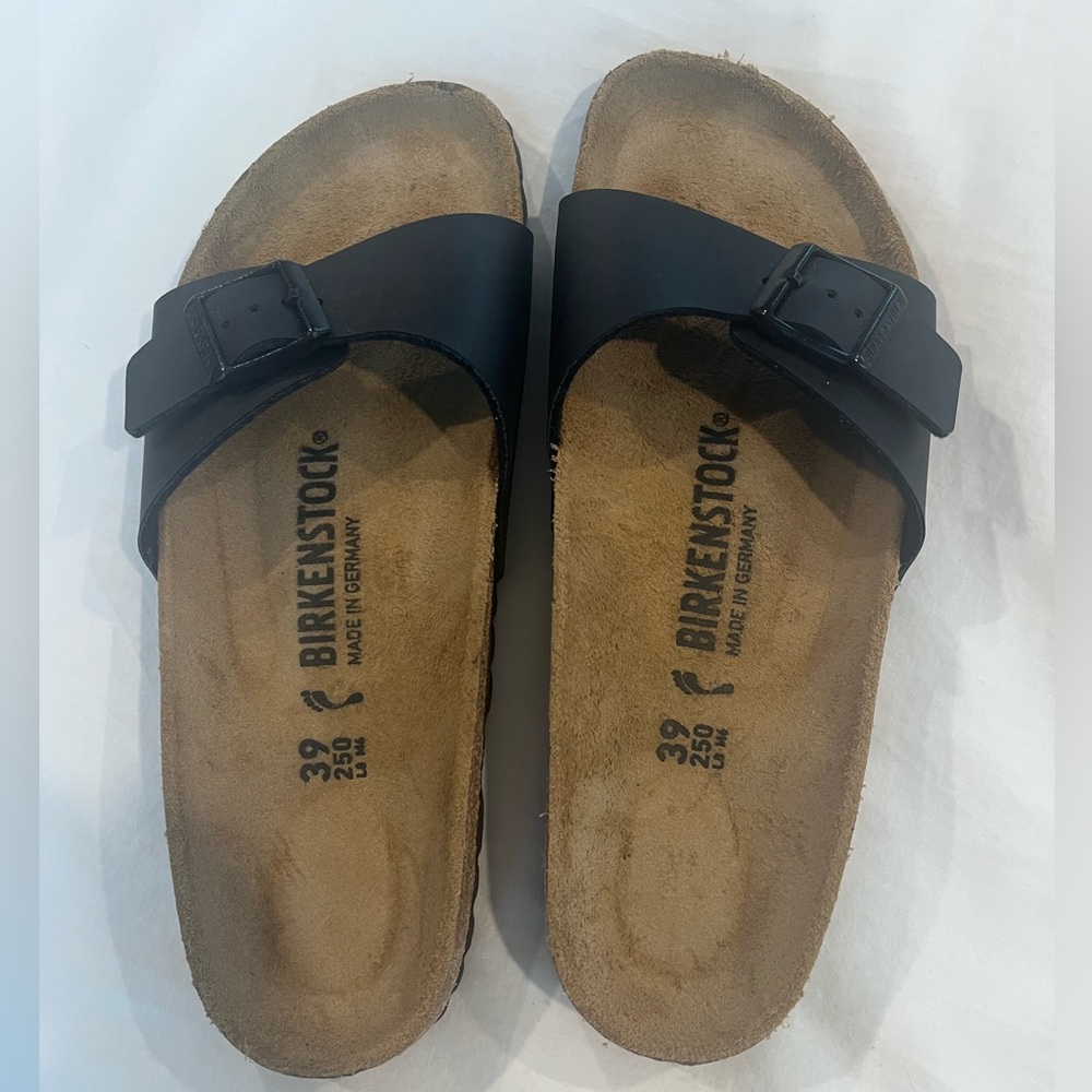 Birkenstock Madrid Black Birko-Flor Size 39